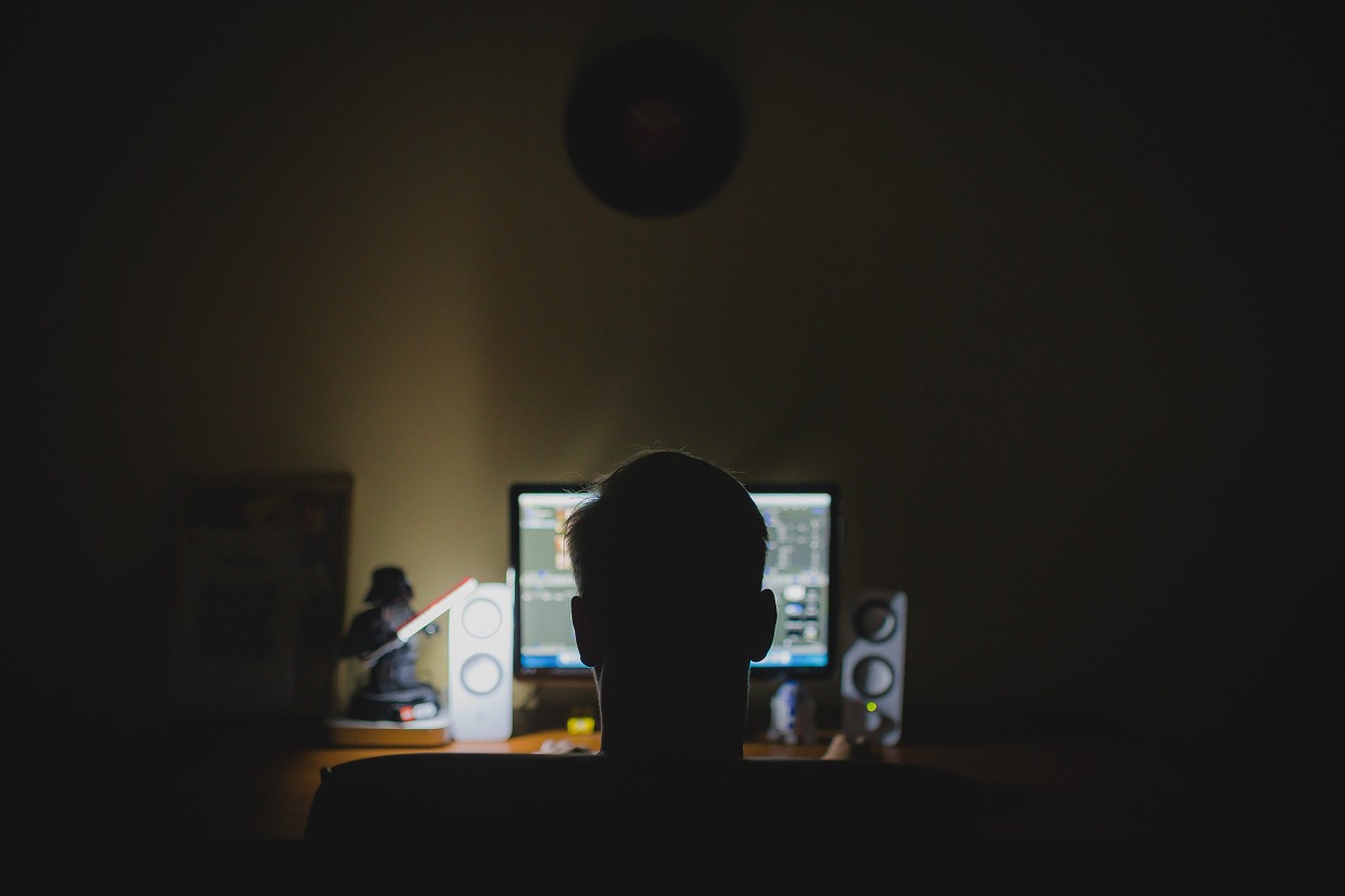 Work Desk Computer Night Hacker  - tookapic / Pixabay